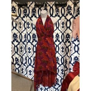 Victoria’s Secret Halter Wrap Dress Red Cheetah/Leopard Size‎ S